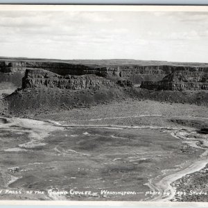 c1950s Washington Scabland RPPC Dry Falls Grand Coulee Columbia River Leo's A199