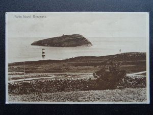 Wales Cymru ANGLESEY Beaumaris PUFFIN ISLAND - Old RP Postcard