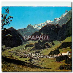 Modern Postcard Disentis gegen Caischavedra