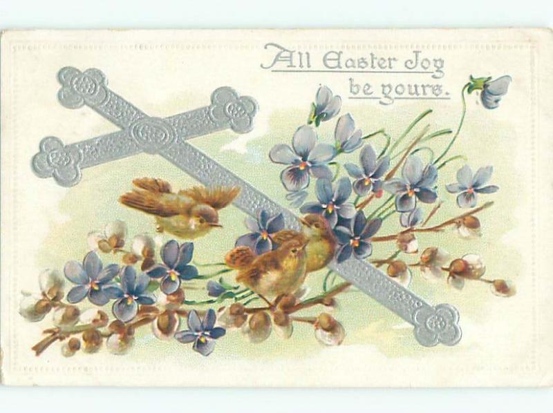 Divided-Back EASTER CHICK SCENE Cute Postcard AA0843