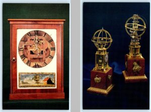 2 Postcards ROCKFORD, IL ~ Clock Tower Inn THE TIME MUSEUM Antique Clocks c1970s