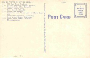 South Carolina Map postcard