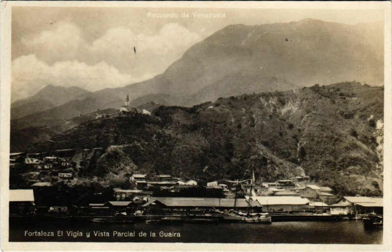 PC CPA VENEZUELA, FORTALEZA EL VIGIA Y VISTA PARCIAL, VINTAGE POSTCARD (b10968)