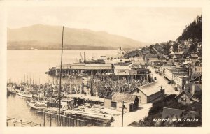 RPPC Ketchikan, Alaska, Wharf, Boats Otto Photo 1934 Vintage Postcard