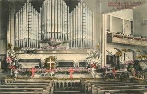 1907 1st ME Church Interior Marengo Pasadena California hand colored 7804 Rieder