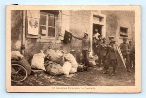 Postcard WWI German Soldiers German Field Post Office in France  G17