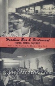 Headline Bar and Restaurant, New York, NY USA Restaurant 1953 