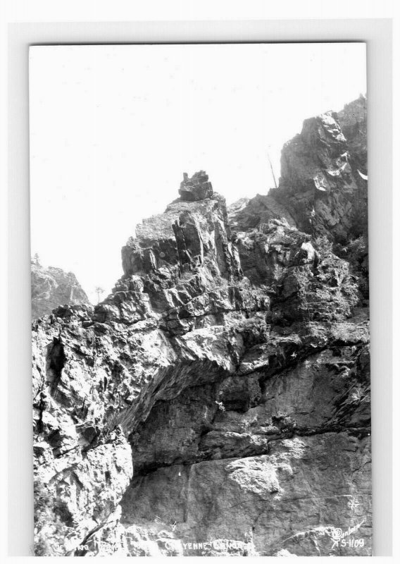 1953 Rppc Vtg Postcard Photo Real Cheyenne Canon Colorado Harold Sanborn S-1109 