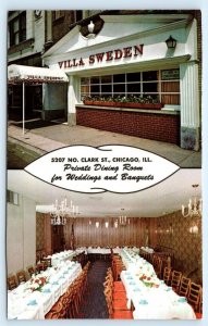 CHICAGO, IL Illinois ~ VILLA SWEDEN RESTAURANT c1960s Roadside  Postcard