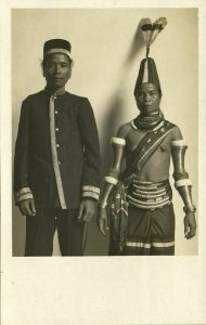 indonesia, BORNEO KALIMANTAN, Dayak Dajak Males (1920s) RPPC Postcard