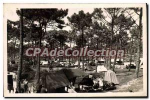 Postcard Old St Jean de Monts (Vendee) Corner Campers in the Forest