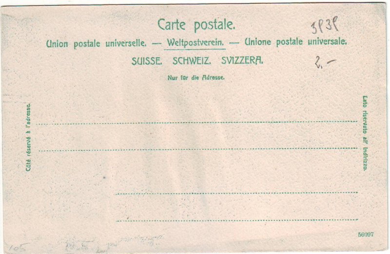 Interlaken, Grand Hotel View – Swiss Postcard, 1908