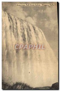 Old Postcard Niagara Falls American Fall From Below