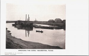 USA Dredging The Canal Galveston Texas Vintage Postcard 09.42