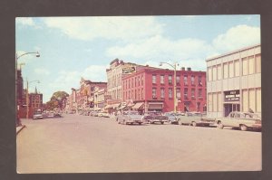 CORTLAND NEW YORK DOWNTOWN MAIN STREET SCENE OLD CARS VINTAGE POSTCARD