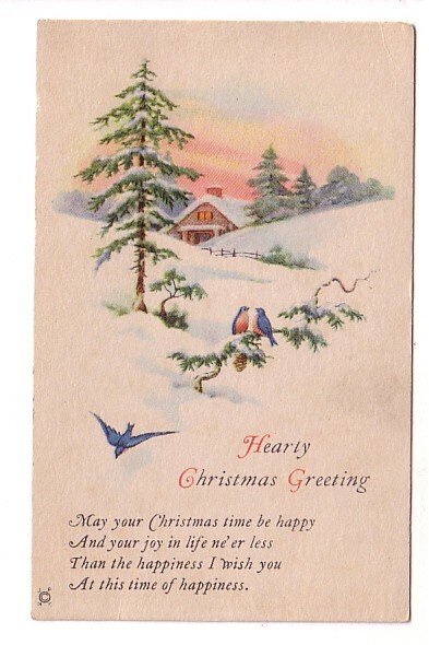 Hardy Christmas Greetings, Poem, Seal on back