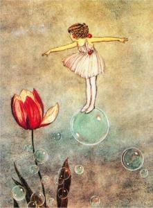 Fairy Floating on a Bubble by Ida Rentoul Outhwaite Art