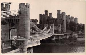 MAINLAND WALES  UK BRIDGE TO CONWAY CASTLE~RADLEY SERIES REAL PHOTO POSTCARD