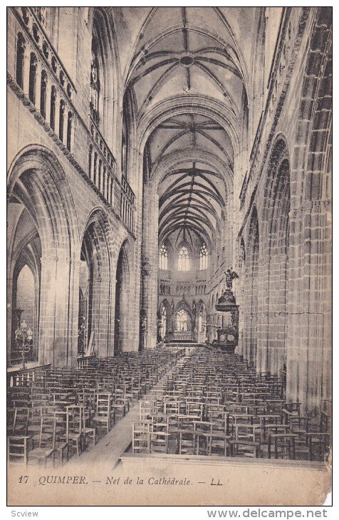 QUIMPER, Finistere, France, 1900-1910's; Net De La Cathedrale