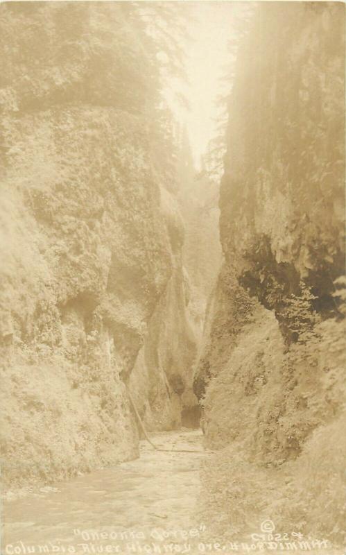 United States scenic photo postcard Oneonxa Gorge Columbia River Highway Oregon