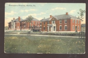 WARREN PENNSYLVANIA PA. EMERGENCY HOSPITAL VINTAGE POSTCARD 1911