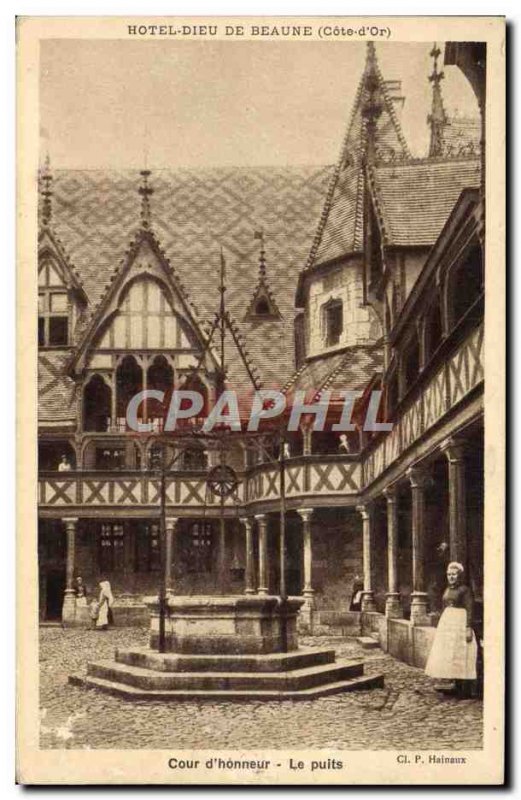 Old Postcard Hotel Dieu De Beaune Court & # 39Honneur Le Puits