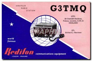 Postcard Old Telegraphie G3TMQ Carmalt Gardens Putney London Amateur Radio st...