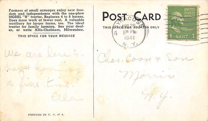 Farmers on small acreages 1941 postal marking on front