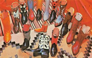 San Angelo TX Cowboy Boots Postcard