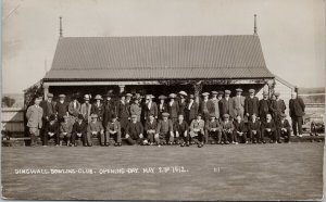 Dingwall Bowling Club Scotland Opening Day 1912 Bowlers Real Photo Postcard G82