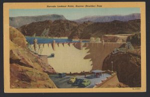 Nevada Hoover (Boulder) Dam - Nevada Lookout Point pm1951 ~ Linen