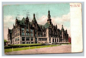 Vintage 1910 Postcard City Hall Building & Grounds St. Louis Missouri