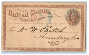 1875 Richmond Virginia Postal Card Cover Postcard
