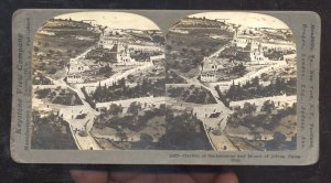 REAL PHOTO PALESTINE ISRAEL MIDDLE EAST BIRDSEYE VIEW STEREOVIEW CARD