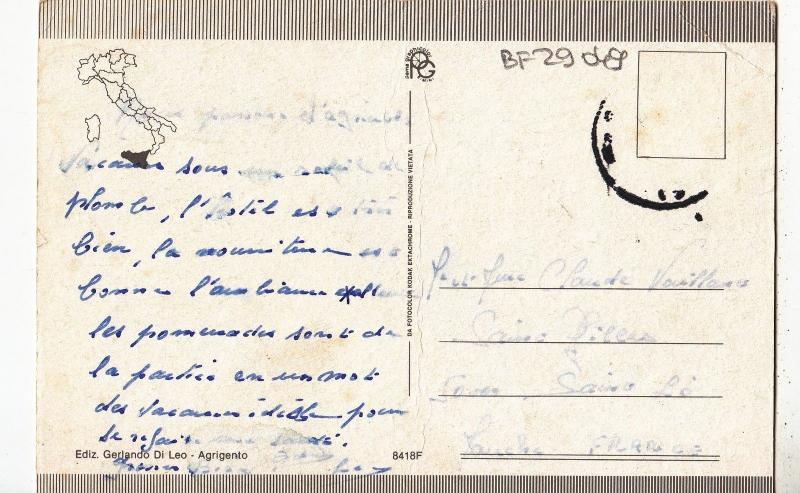 BF29049 sicilia multi views map itally   front/back image