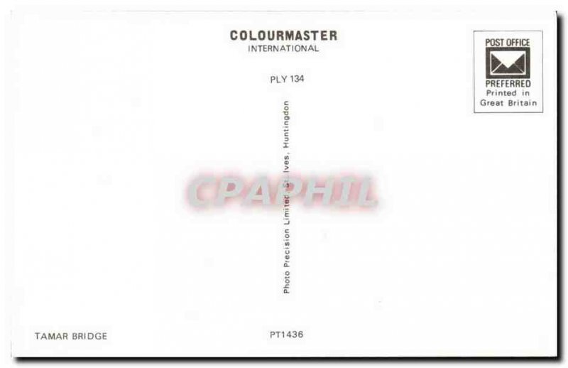 UK Tamar Bridge Postcard Modern