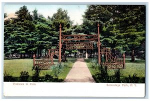 c1910's Entrance To Park Sacandaga Park New York NY Unposted Antique Postcard