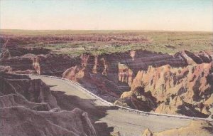 South Dakota Wall Down From The Pinnacles Badlands National Monument Albertype