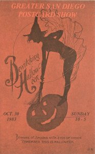 Postcard Postcard Show advertising Halloween witch Orange tint 23-11270