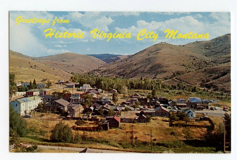 Postcard Greetings From Historic Virginia City Montana Standard View Card 