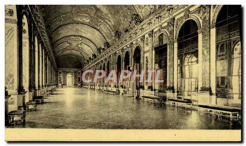 Old Postcard Chateau De Versailles Galerie Des Glaces