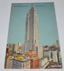 Empire State Building New York Postcard Tichnor Brothers 62279