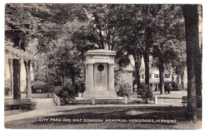 Vergennes, Vermont, City Park and Mac Donough Memorial