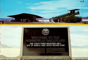 Utah Bonneville Salt Flats Welcome Marker & Observation Area