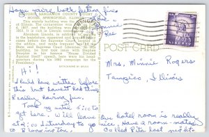 State View~Historic Sangamon County Courthouse Springfield IL~Vintage Postcard