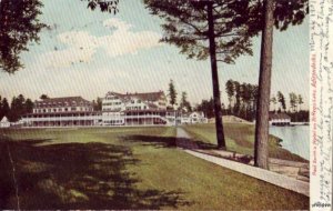 PRE-1907 PAUL SMITH'S HOTEL ON ST. REGIS LAKE ADIRONDACKS, NEW YORK 1907