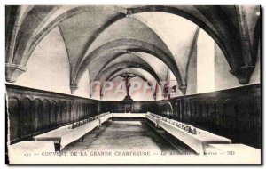 Old Postcard Convent Of The Grande Chartreuse The Refectory of brothers