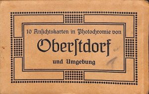 Leporello book folder 10 vintage scenic views of Oberstdorf Germany