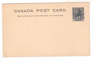 Postal Stationery Postcard Canada 2 Cent Green King George V, 