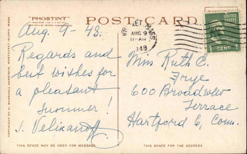 Nantucket MA Shimmo Shore #81556 c1910 Detroit Publishing Postcard